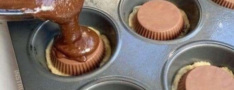 BEST Dessert, Ever! Peanut Butter Cup Stuffed Brookies