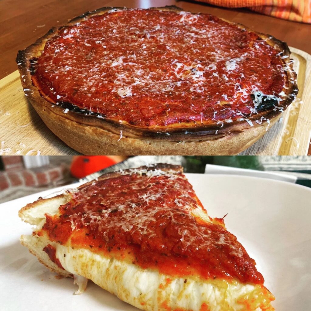 Chicago-style deep-dish pizza 4
