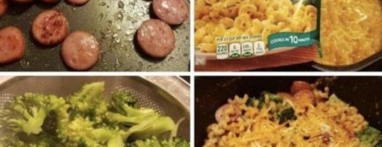 Cheesy Smoked Sausage Broccoli Pasta Delight