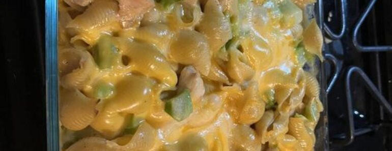 24Cheesy Chicken Broccoli Pasta Casserole