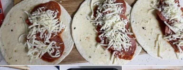 Air Fryer Tortilla Pizza Burritos