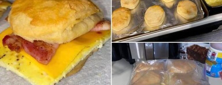 Cheese Biscuit Breakfast Sandwiches