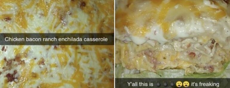 Chicken Bacon Ranch Enchilada Casserole