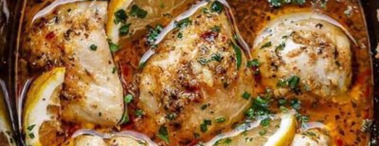 Crock Pot Lemon Garlic Butter Chicken