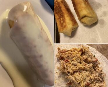 Homemade Smothered Chicken Chimichangas