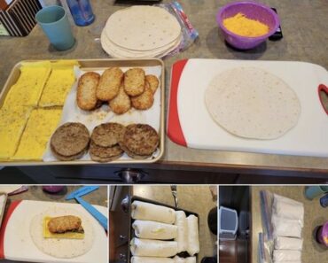 Breakfast burritos sheet pan eggs