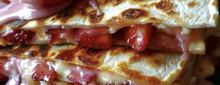 Strawberry Cheesecake Quesadillas