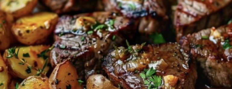 Foil Baked Garlic Butter Steak