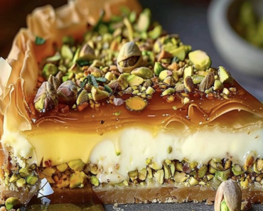 Honey Pistachio Baklava Cheesecake