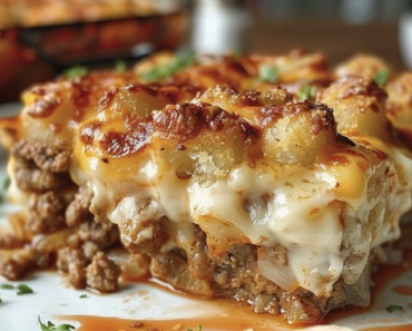 Cheesy Tater Tot Meatloaf Casserole