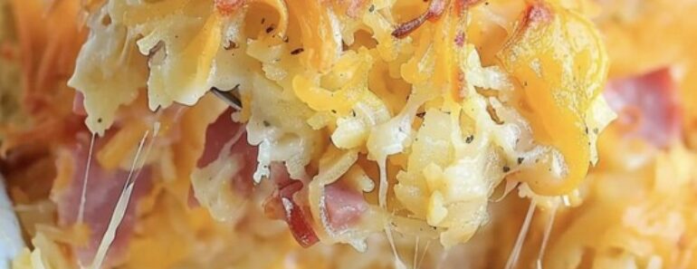 Ham and Cheese Hash Brown Casserole