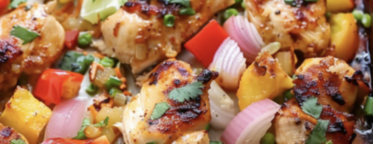 Hawaiian Chicken Sheet Pan