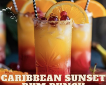 Caribbean Sunset Rum Punch