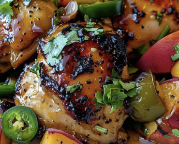 Peach jalapeno Glazed Chicken