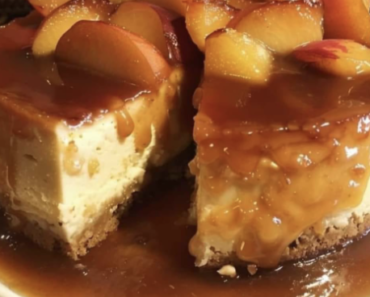 Bourbon Roasted Peach Cheesecake