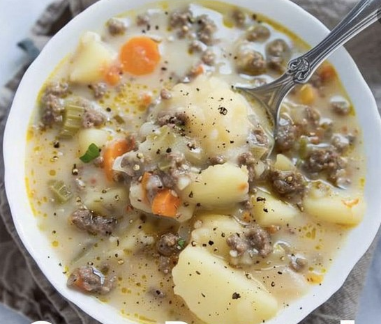 Creamy Potato and Hamburger Soup Recipe – Tnextrecipes
