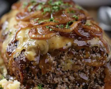 Crockpot French Onion Meatloaf