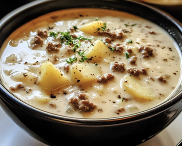 Creamy Potato and Hamburger Soup Recipe