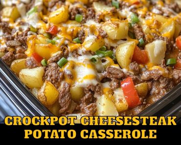 Crockpot Cheesesteak Potato Casserole