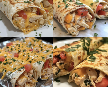 Cheesy Garlic Chicken Wraps