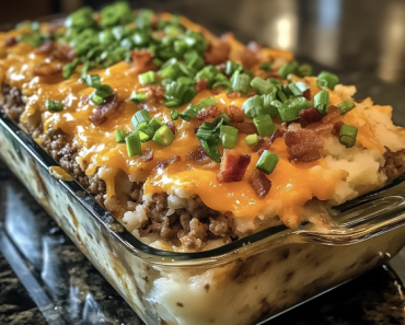 Loaded Mashed Potato Meatloaf Casserole