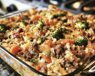 Beefy Rice and Vegetable Casserole