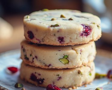 24- Cranberry Pistachio Shortbread Cookies