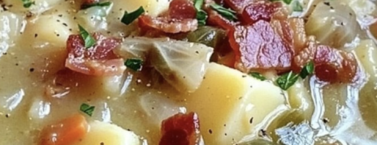 Irish Bacon Cabbage Potato Soup