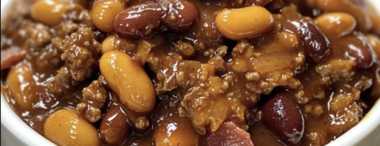 Chuckwagon Beef Bacon Beans Recipe