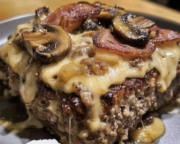 Bacon Mushroom Swiss Cheese Meatloaf