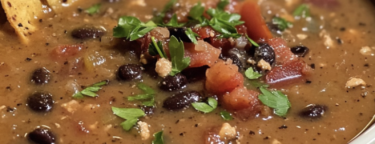 Hearty Black Bean Bacon Soup Recipe