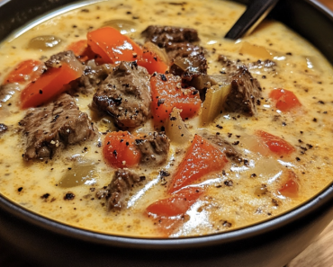 One Pot Philly Cheesesteak Soup