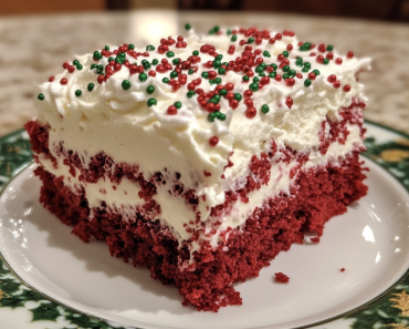 Christmas Red Velvet Poke Cake