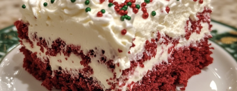 Christmas Red Velvet Poke Cake