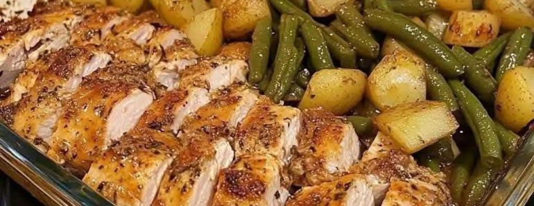24- Easy Italian Chicken, Potatoes, and Green Beans