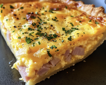 Ham Cheese Breakfast Quiche Slice