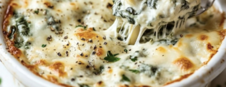 Cheesy Spinach Artichoke Dip