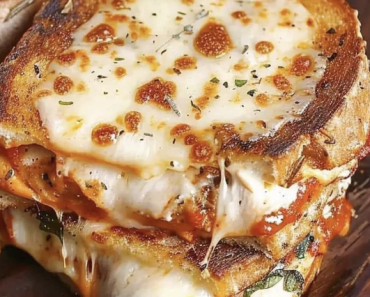 Chicken Parmesan grilled cheese sandwich