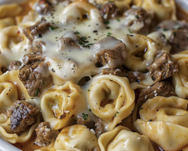 Philly Cheesesteak Tortellini Pasta