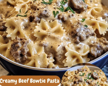 Creamy Beef Bowtie Pasta