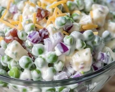 Creamy Bacon Pea Salad