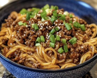 Mongolian Ground Beef Noodles