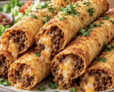 Crispy Cheese Beef Taquitos