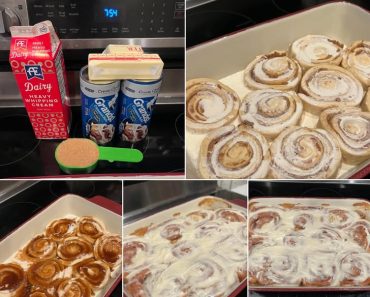 24- Quick ,Easy Fluffy Cinnamon Roll Breakfast Bake