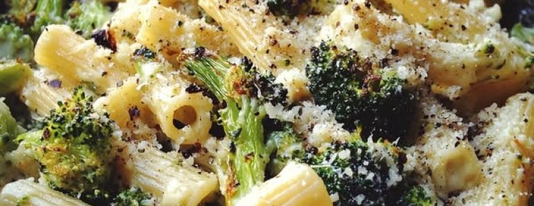 24-Skillet Ricotta Pasta with Roasted Broccoli