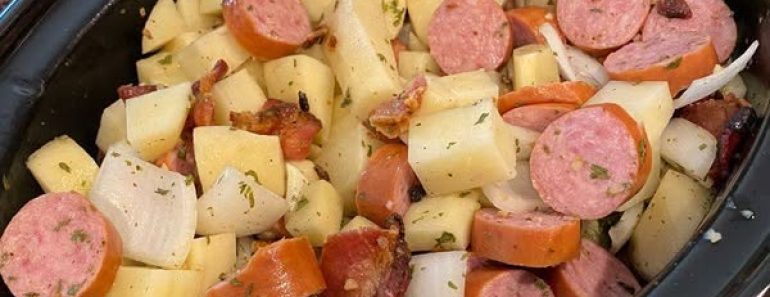 24- Easy Crockpot Sausage and Potatoes