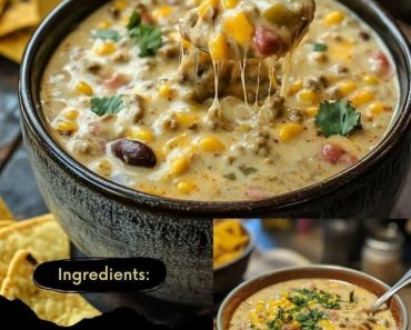 24- Cheesy Enchilada Chili: A Comforting, Flavor-Packed Recipe