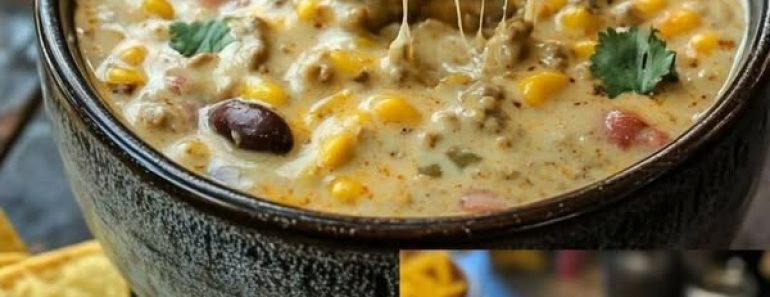 24- Cheesy Enchilada Chili: A Comforting, Flavor-Packed Recipe