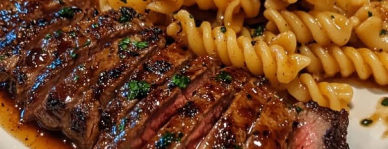 24-Sticky Honey Garlic Steak and Rotini
