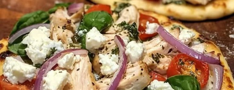 24-Tzatziki Chicken & Veggie Naan Pizza